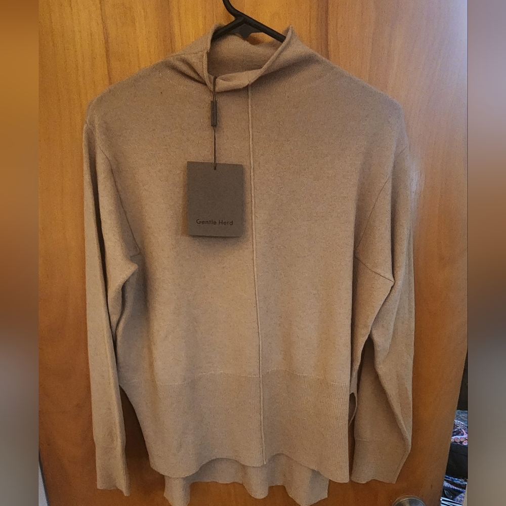 Tan wool sweater. Gentle Herd. New with tags.
